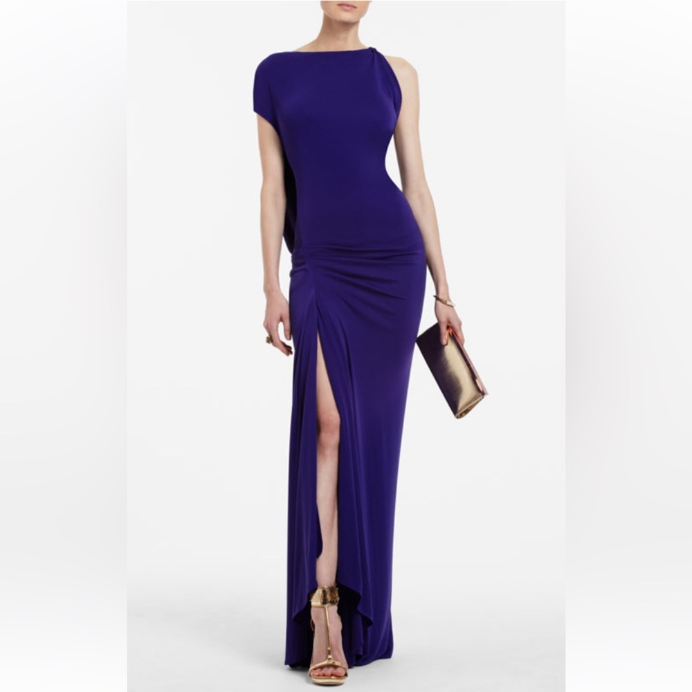Amazing vintage BCBGMaxAzria Royal Purple One-Shoulder Gown